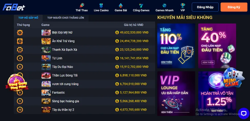 Hình ảnh jackpot lũy tiến khổng lồ